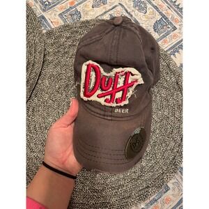 Universal Studios The Simpsons Duff Beer Hat Distressed Brown Bottle Opener Cap
